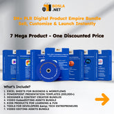 BOSLA.NET digital product bundle with blue boxes and a CD on a gray background