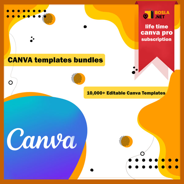 10,000 editable CANVA templates + Lifetime Canva Pro + Canva Course