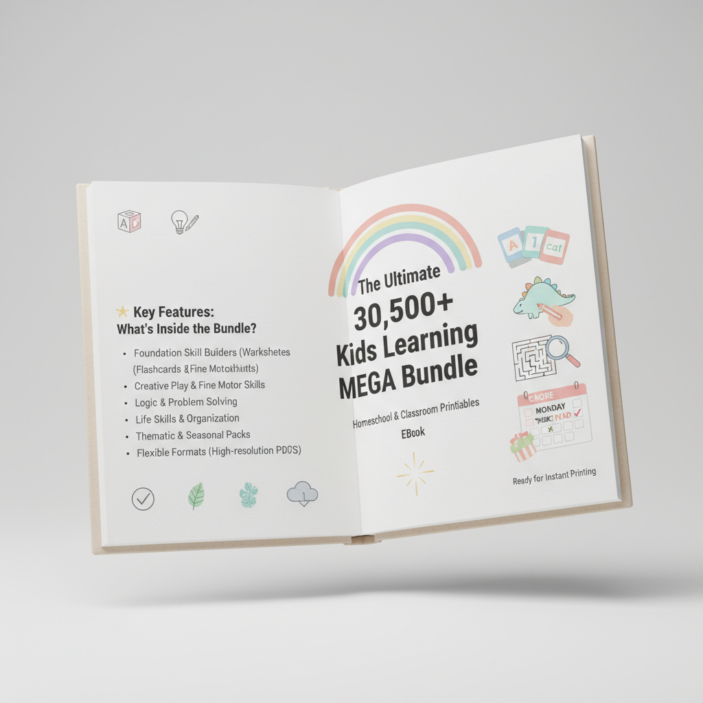 30,500+ Kids Learning Activities Bundle: Homeschool & Classroom (PLR)