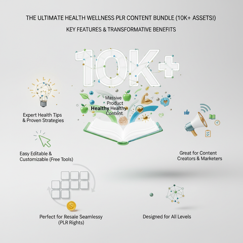 The Ultimate Health Wellness PLR Content Bundle (10k+ Assets!)