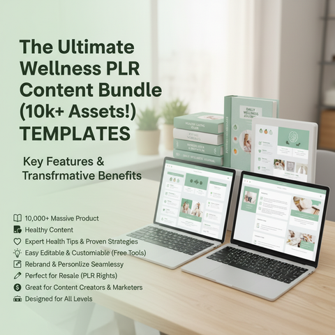 The Ultimate Health Wellness PLR Content Bundle (10k+ Assets!)