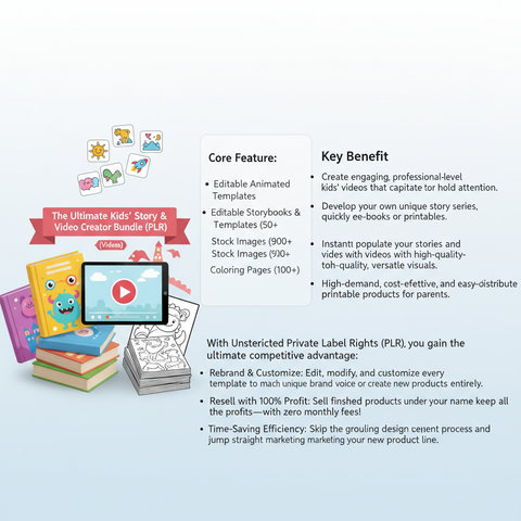 The Ultimate Kids' Story & Video Creator Bundle (PLR)