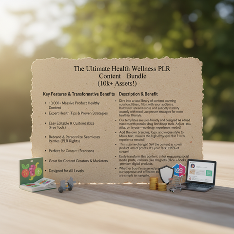 The Ultimate Health Wellness PLR Content Bundle (10k+ Assets!)