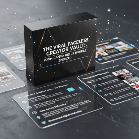 The Viral Faceless Creator Vault: 2000+ Canva Reels Bundle