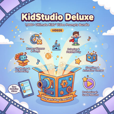 KidStudio Deluxe: 1,000+ Ultimate Kids’ Video Prompts Bundle